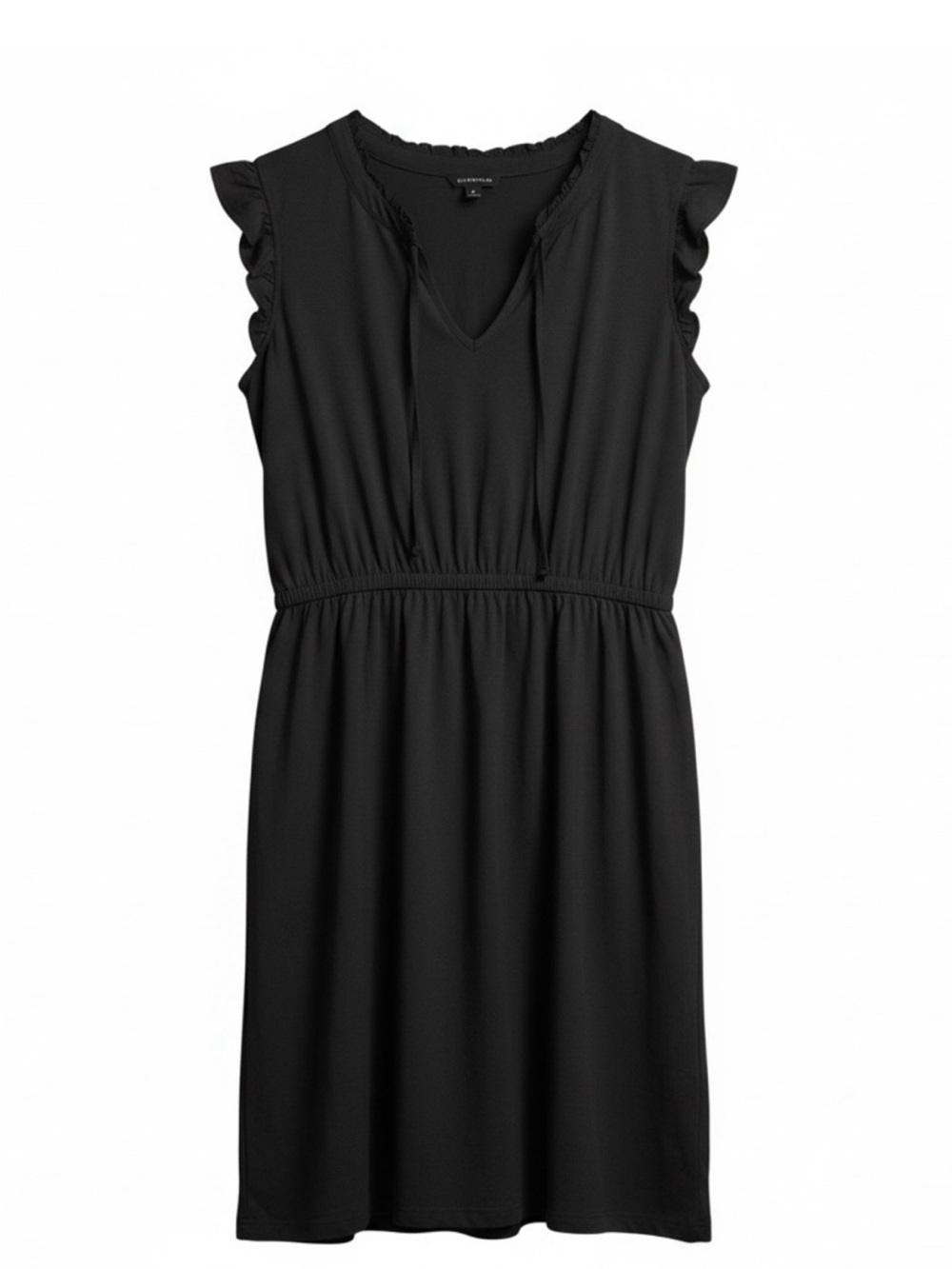 Torrid Black Ruffle Sleeve Tie Neck Fit & Flare Dress Size 4